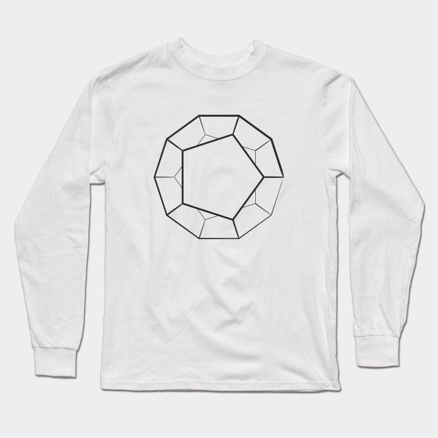 Lucky diamond black Long Sleeve T-Shirt by aceofspace